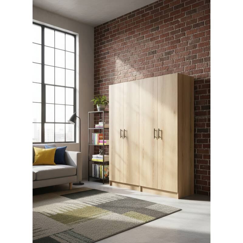 Modex Multi-Purpose Utility Storage Cabinet (2-Piece Set) - W 63″ × D 15.7″ × H 70.9″