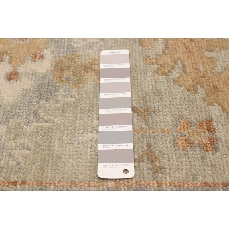 ECARPETGALLERY Hand-knotted Oushak Grey Wool Rug - 8'1 x 9'10