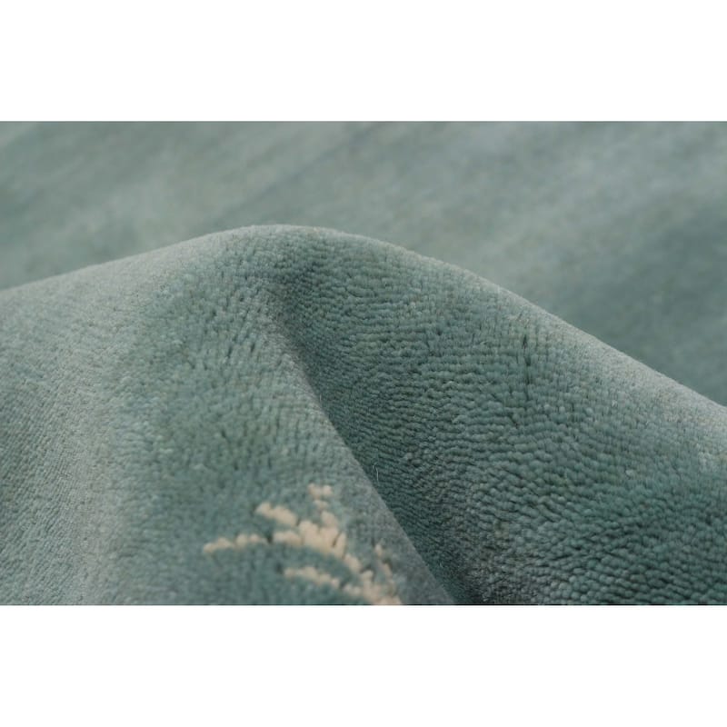 Kashkuli Gabbeh Blue Rug 4'10" x 4'10" - 4'10 x 4'10
