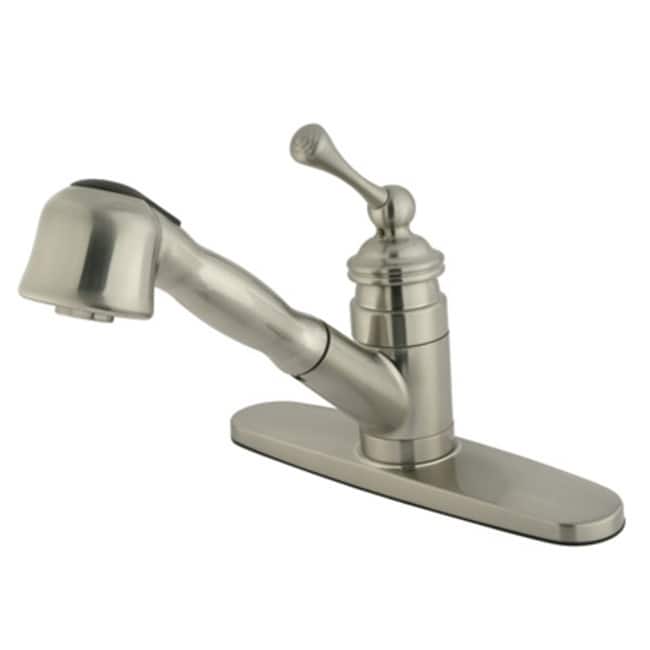 Elements Of Design Pullout Spray Kitchen Faucet - Satin Nickel