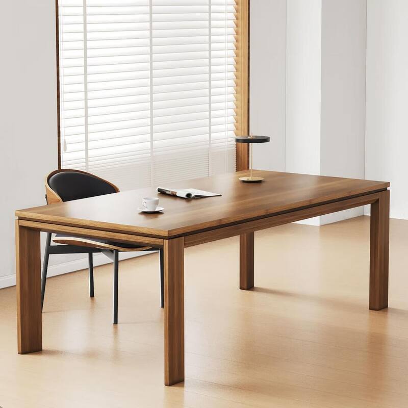 62.99 Inch Mid Century Modern Solid Wood Dining Table for 4-6 People - 62.99"Wx31.49"Dx29.52"H