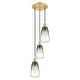 preview thumbnail 45 of 48, Innovations Lighting Endless Possibilities Ballston - Brookhaven Almond - 3 Light 13" Cord Hung Multi Pendant Slate/Satin Gold