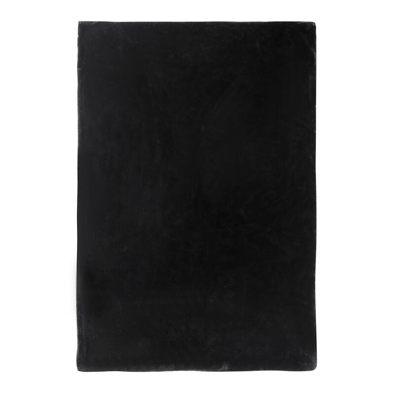 Lucky Brand Solid Synthetic Fur Rabbit 50" x 70" Throw Blanket