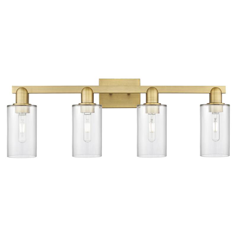 Innovations Lighting Endless Possibilities Arcadia - Clymer - 4 Light 31" Bath Vanity Light - Clear/Brushed Brass