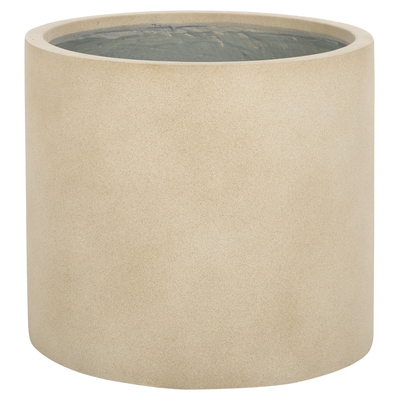 SAFAVIEH Outdoor Lexis Black Planter - 15"W x 15"D x 13"H