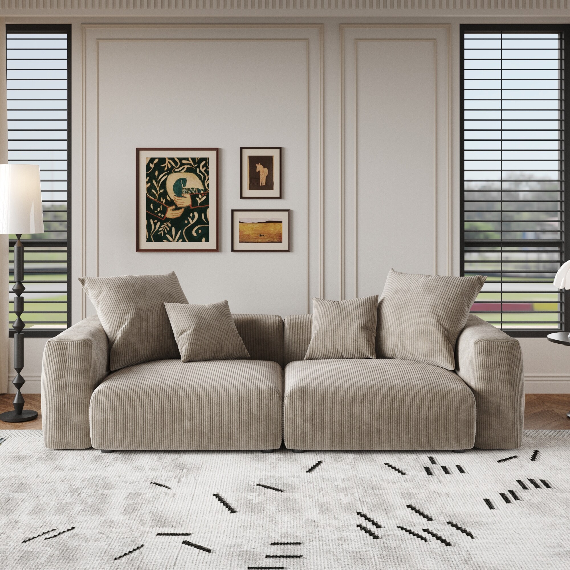 5-seater Modular Cloud Sectional Sofa, 147