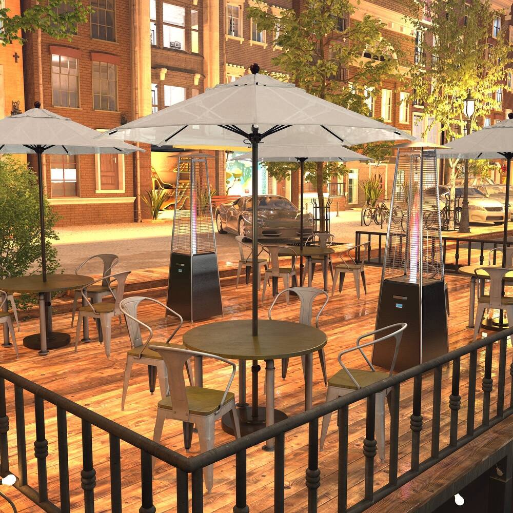 California Umbrella 7.5' Venture Series Patio Umbrella, Bronze Aluminum Pole Fiberglass Ribs Push Lift, Olefin Royal Blue