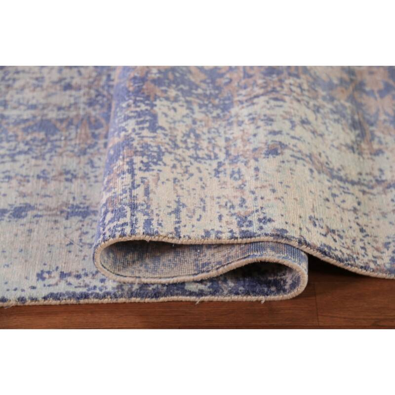 All-Over Abstract Contemporary Area Rug Handmade Wool Carpet - 8'11"x 11'11"