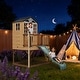 preview thumbnail 2 of 18, 9-in-1 Wooden Playhouse with Slide & Sandbox