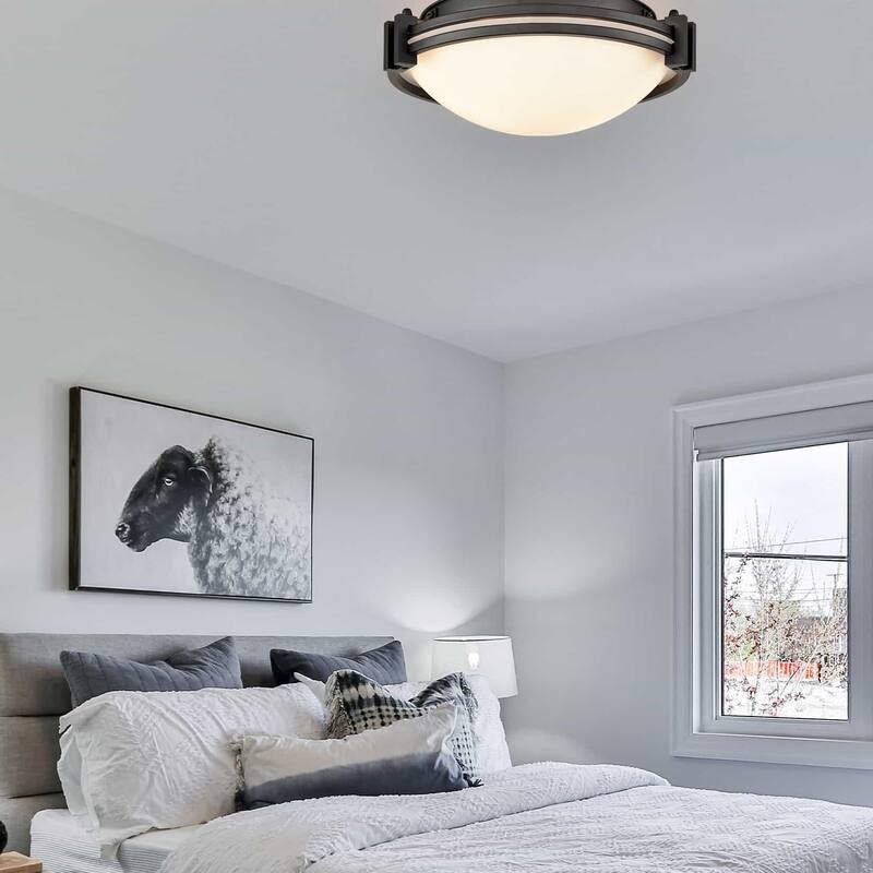Robben Modern Flush Mount Ceiling Lighting 12-Inches , 2-Lights