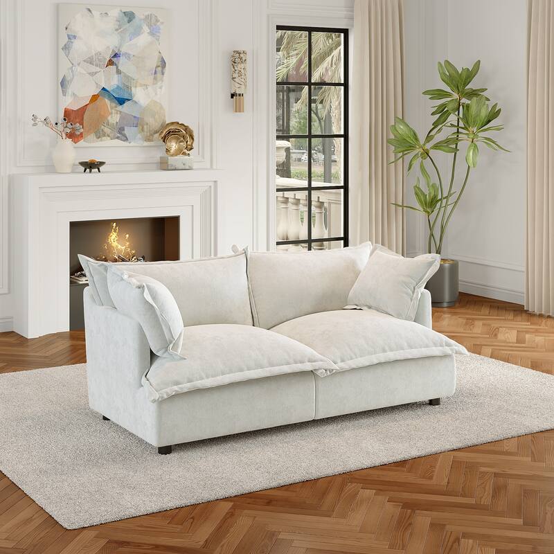 Cloud Chenille Upholstered Modular Sectional Sofa