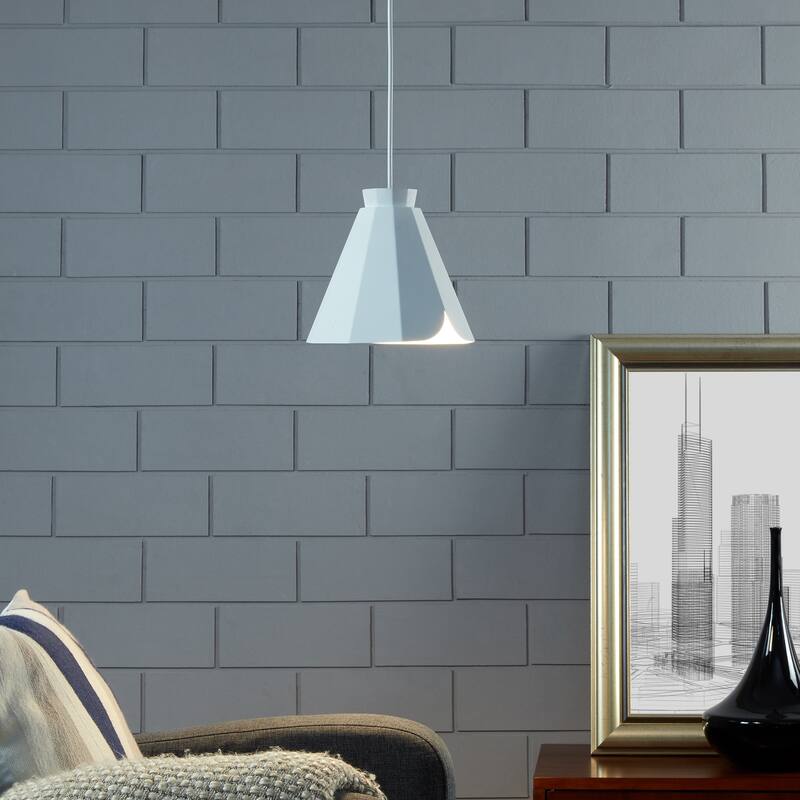White Midcentury Modern Pendant Lamp - White