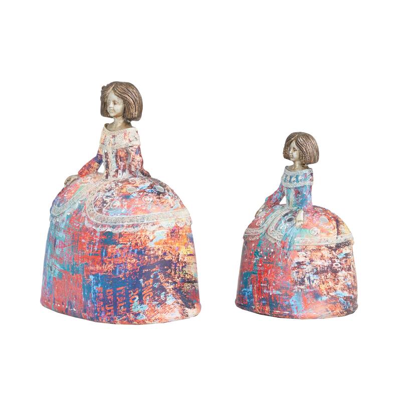 Multi Polystone Tuscan Sculptures (Set of 2)