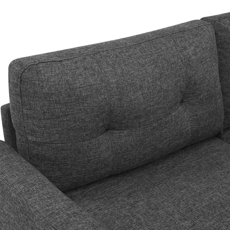 Anmytek Mid-Century Modern 67.7" Wide Tufted Upholstered Loveseat Sofa