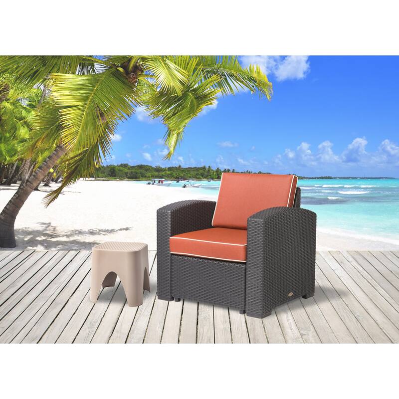 Magnolia Resin All-Weather Club Chair with Cushions