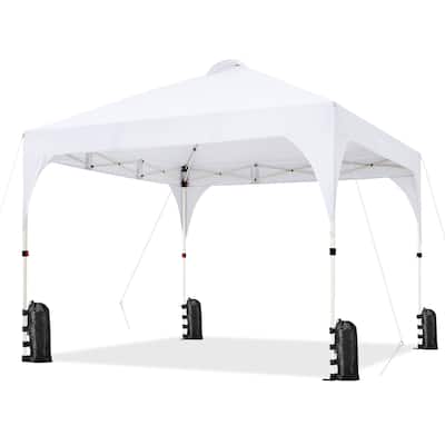 Yaheetech 10x10ft Outdoor Pop-Up Canopy Tent with Stakes Sandbags