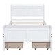 preview thumbnail 3 of 12, Twin Size Wooden Platform Bed with Built-in Storage Drawers and Streamlined Headboard