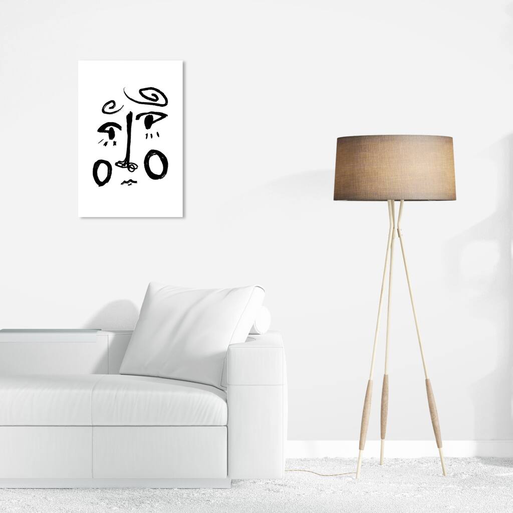 Wynwood Studio Canvas Abstract Cheeks for Days Black and Modern & Contemporary Wall Art Canvas Print