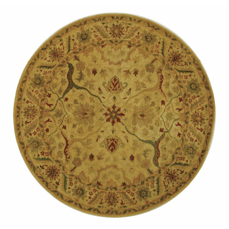 SAFAVIEH Handmade Antiquity Loana Traditional Oriental Wool Rug - 3'6" Round - Ivory
