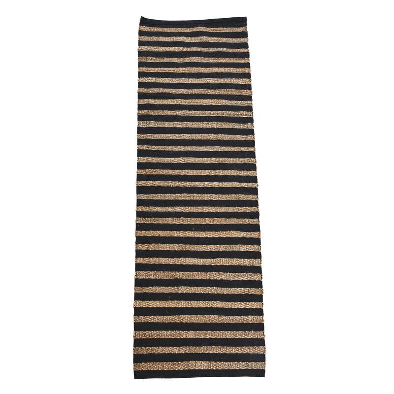 Jute Cotton Area Rug - 96.0"L x 30.0"W x 0.3"H