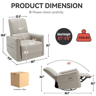 Leatheraire Swivel and Rocker Power Recliner Chair - Bed Bath & Beyond ...