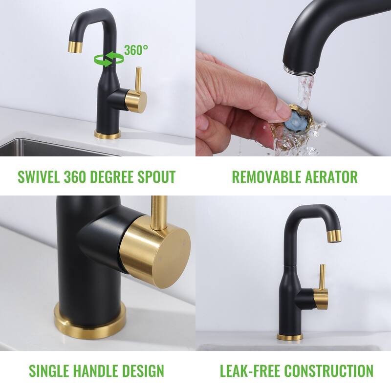 WOWOW Single Handle Bar Faucet With Swivel Spout