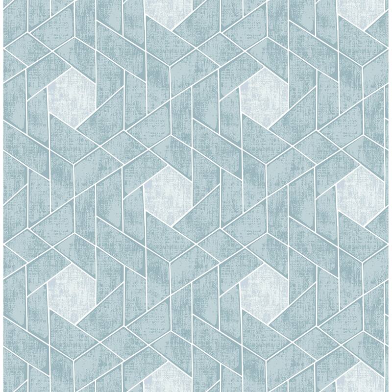 Scott Living Granada Aqua Geometric Wallpaper