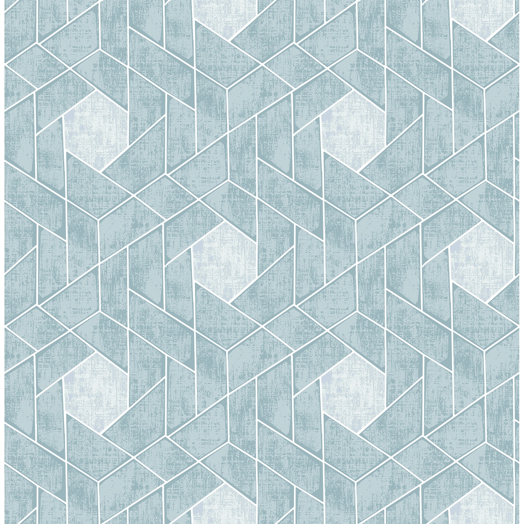 Scott Living Granada Aqua Geometric Wallpaper