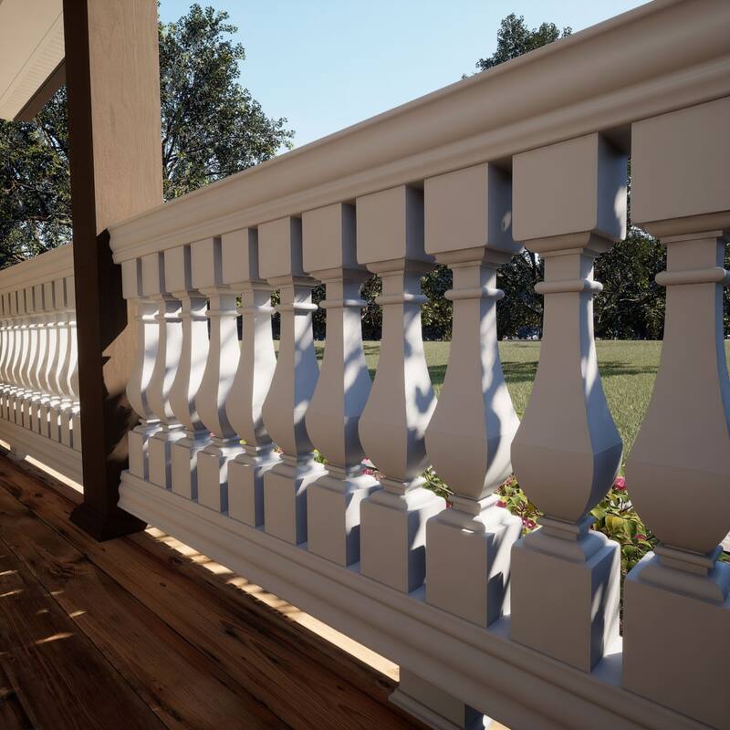 Fiberthane 700 Series Arcadian Baluster, Factory Primed