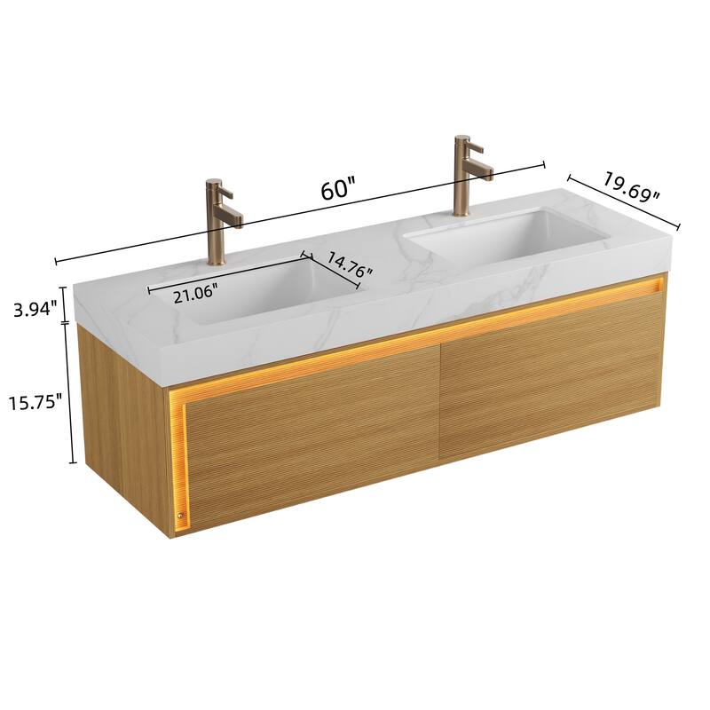 Floating Bathroom Vanity with Sinks