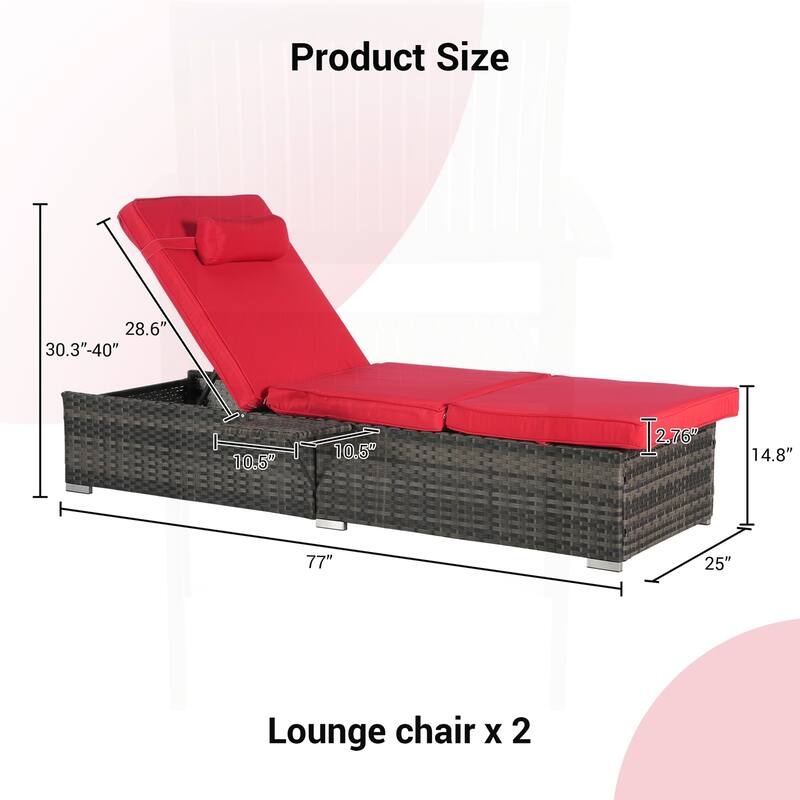 Outdoor Reclining Chair Set for Relaxation and Leisure