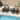 HDPE Wood Grain Outdoor Chaise Lounge Set of 2, 6-Position Adjustable Sun Lounger with Casters & Cup Holder, for Patio