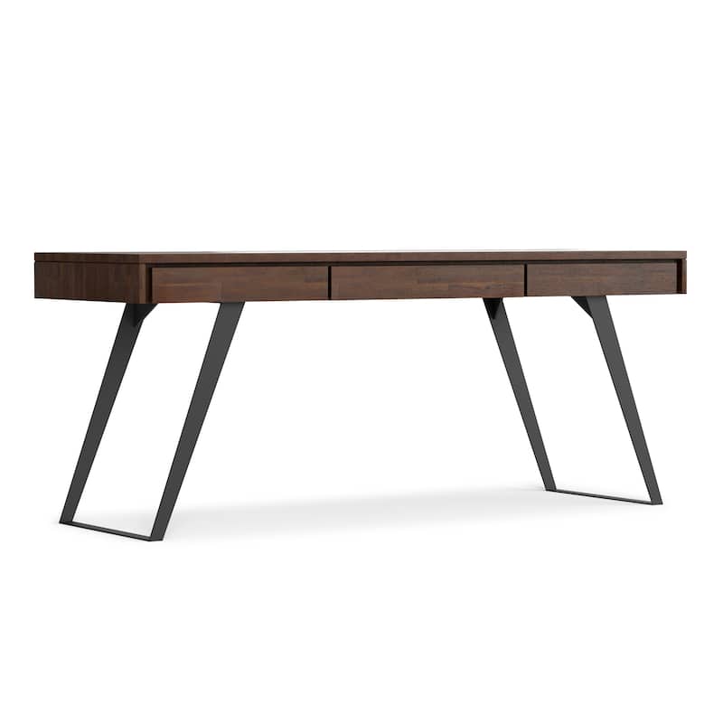 WYNDENHALL Mitchell SOLID WOOD Modern Industrial 72 inch Wide Large Desk