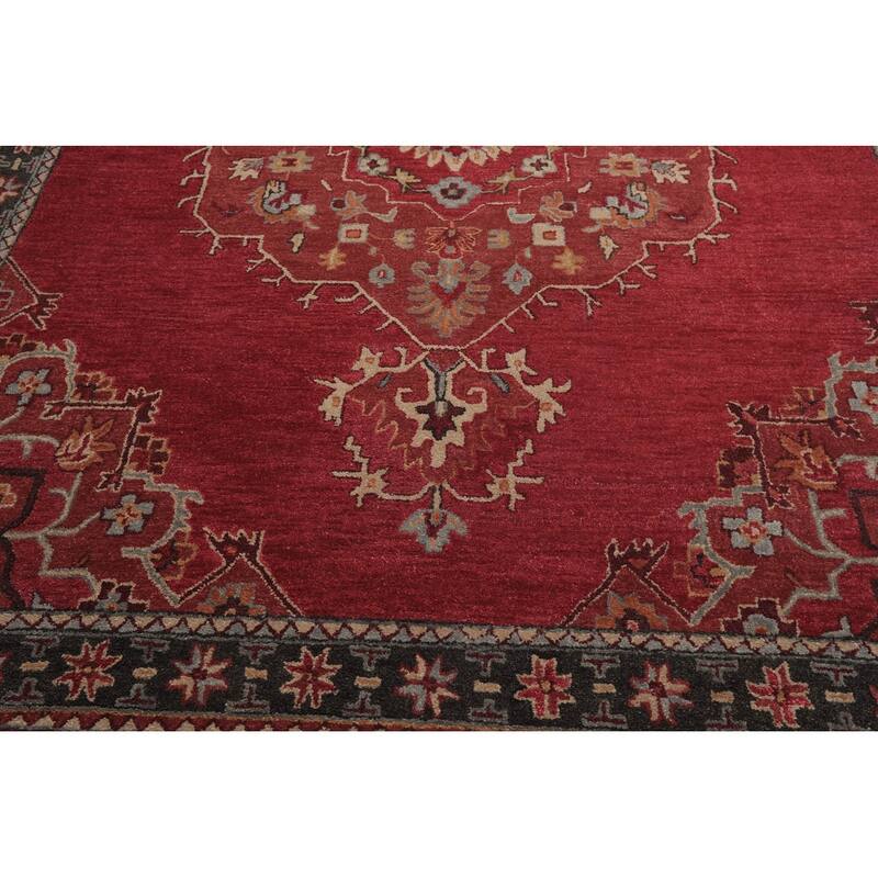 Hand Tufted Hand Made Wool Transitional Oriental Area Rug Pomegranate