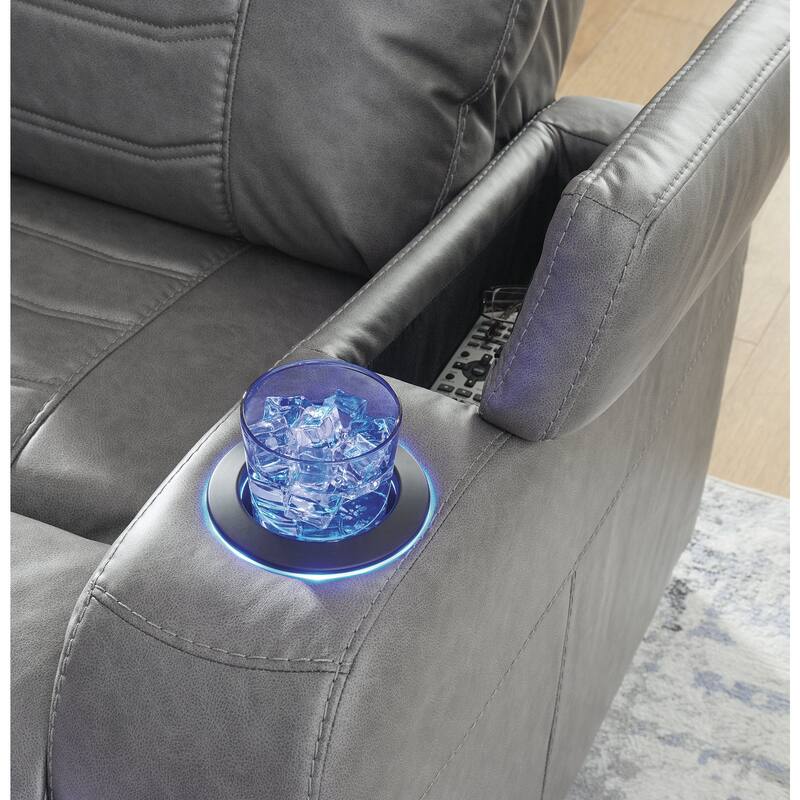 Signature Design by Ashley Schooner Rocks Power Recliner with Adjustable Headrest