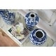 preview thumbnail 7 of 5, A&B Home Ren Blue and White Porcelain Bird Vase