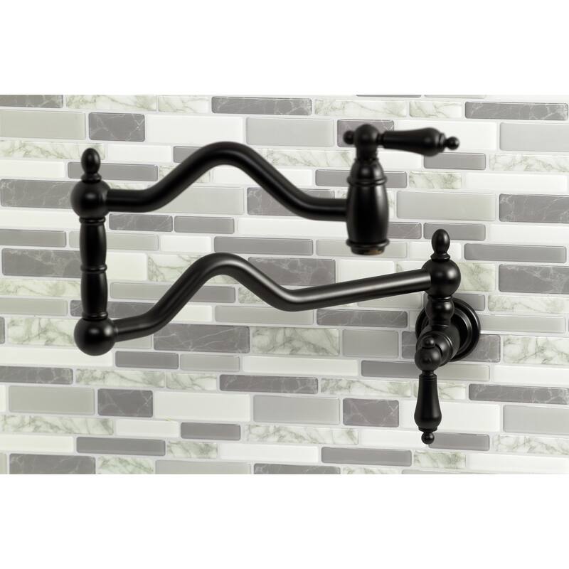 Heritage Wall Mount Pot Filler Kitchen Faucet