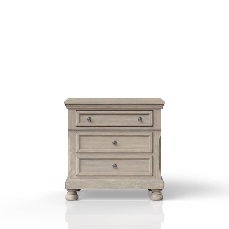 Antique Gray Two Drawer Nightstand - Antique Gray