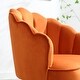 preview thumbnail 26 of 34, Mid Century Velvet 360° Swivel Sofa Chair w/Wide Upholstered Round Armchairs, Swivel Barrel Club Chair for Living Room, Bedroom