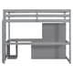 preview thumbnail 33 of 33, Traditional Rustic Style Twin Size Loft Bed with Built-In Ladder,Storage Drawers and Wardrobe,Study Desk Under-Bed