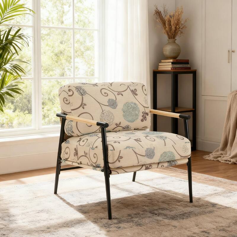 Christopher Knight Home - Varsts Modern Upholstered Accent Chair with Wood Frame, Emerald