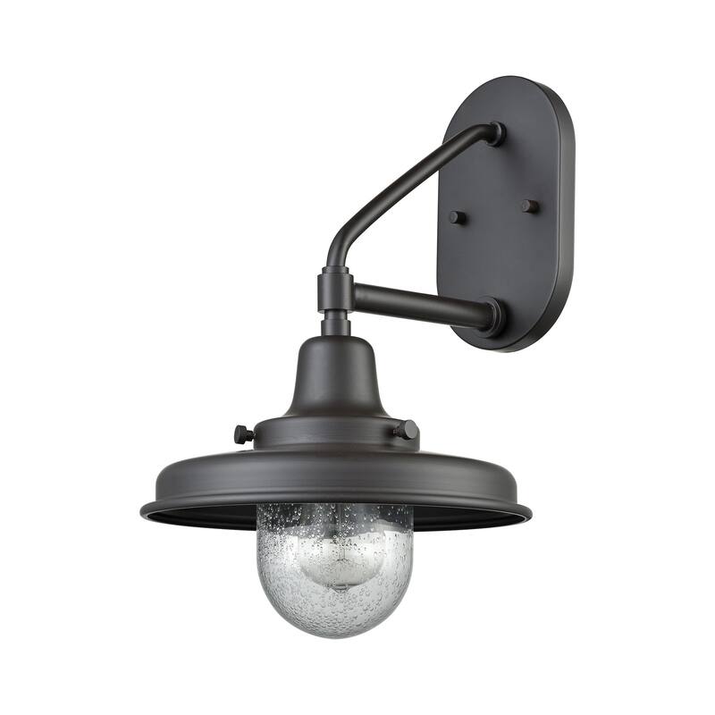 Vinton Station 15'' High 1-Light Outdoor Sconce - Oil Rubbed Bronze - 15 inch Tall - 15 inch Tall - Oil Rubbed Bronze