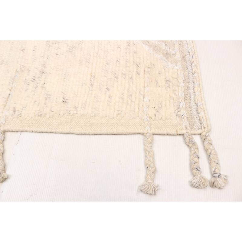 ECARPETGALLERY Hand-knotted Tangier Cream Wool Rug - 8'1 x 9'10