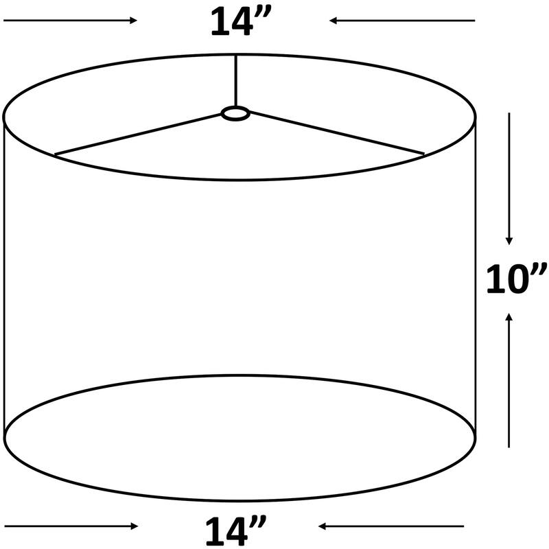 Classic Drum Smooth Linen Lamp Shade, 8" to 16" Bottom Size