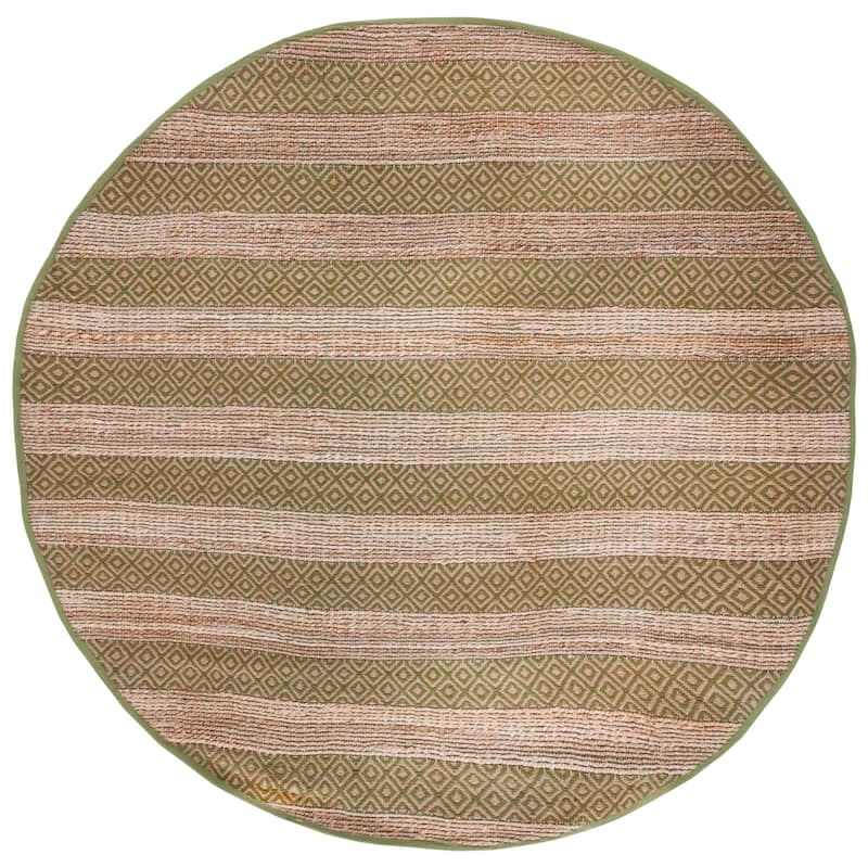 SAFAVIEH Handmade Natural Fiber Jalynn Geometric Seagrass Rug