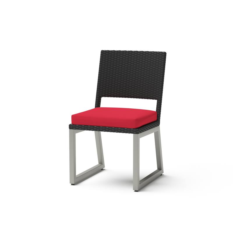 Milo Espresso 9 Piece Sunbrella Outdoor Patio Dining Set