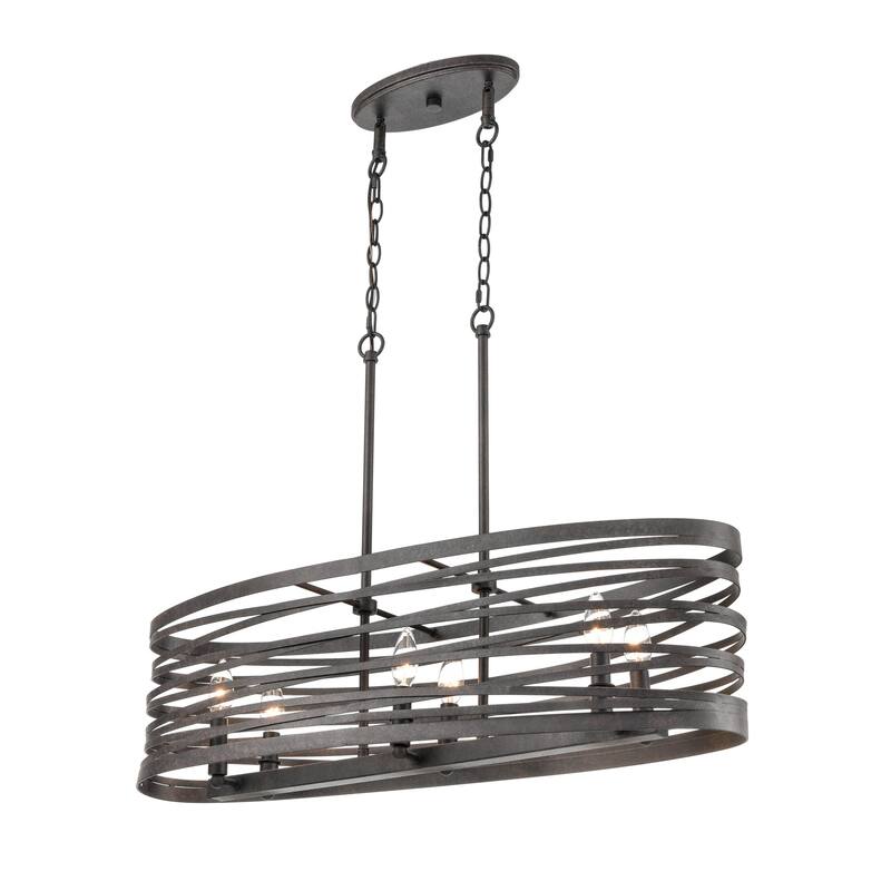 929 Lighting 6 Light 45 inch Chandelier in Multiple Finishes with Metal Shade