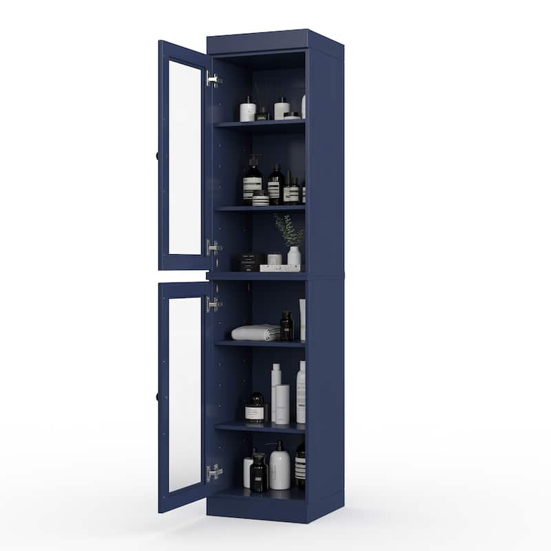 100% Solid Wood 16.5" Bathroom Cabinet with Optional Doors by Palace Imports