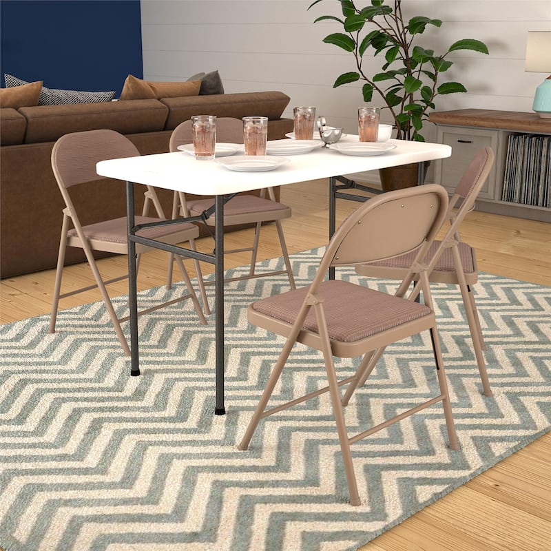 COSCO SmartFold Fabric Folding Chair, 4-Pack