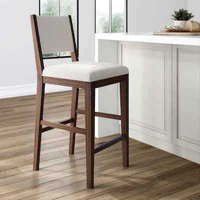 Plank and Beam Sereno Upholstered Bar Height Stool - Set of 2